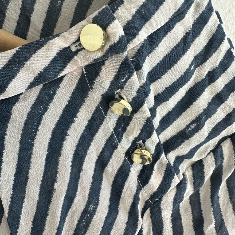 Banana Republic Striped Navy and White Blouse - Picture 4 of 7